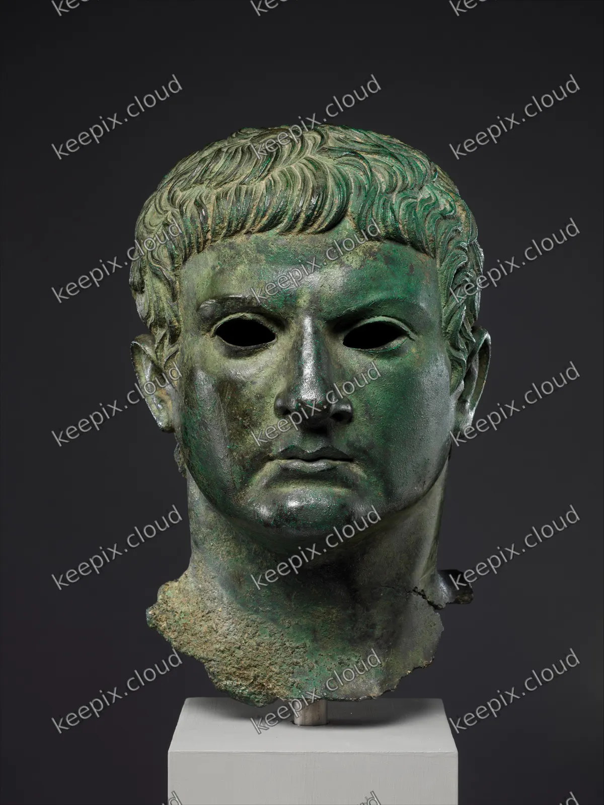 Bronze portrait of a man