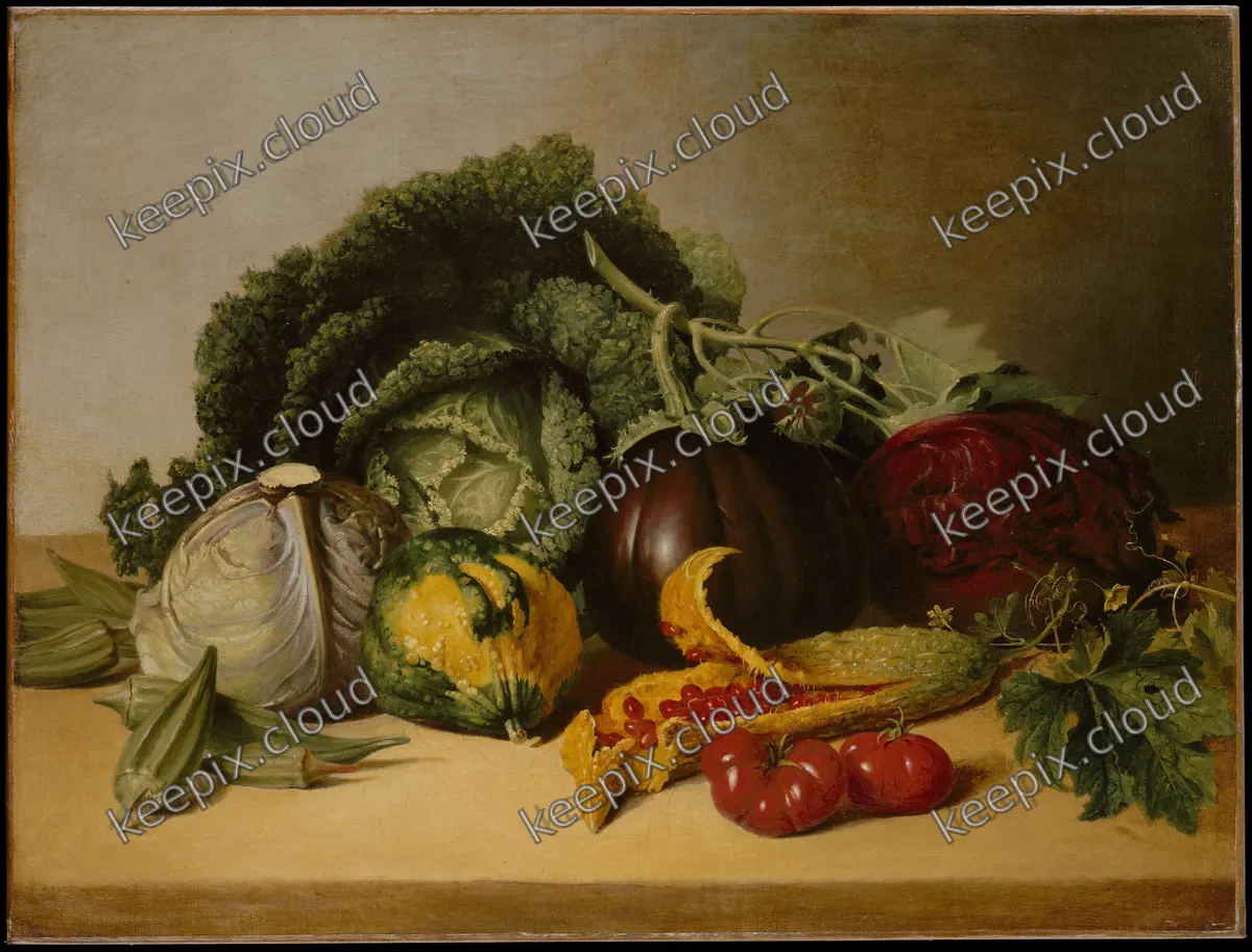 Still Life: Balsam Apple and Vegetables