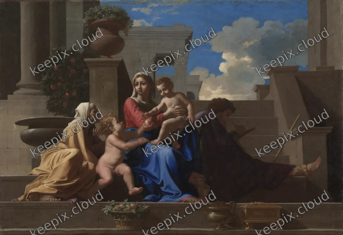 The Holy Family on the Steps
