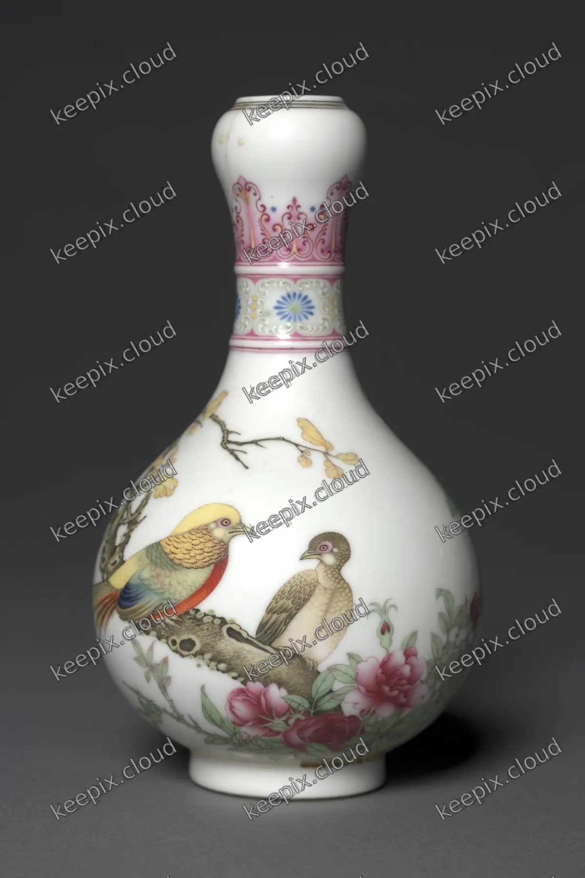 Vase with Golden Pheasants