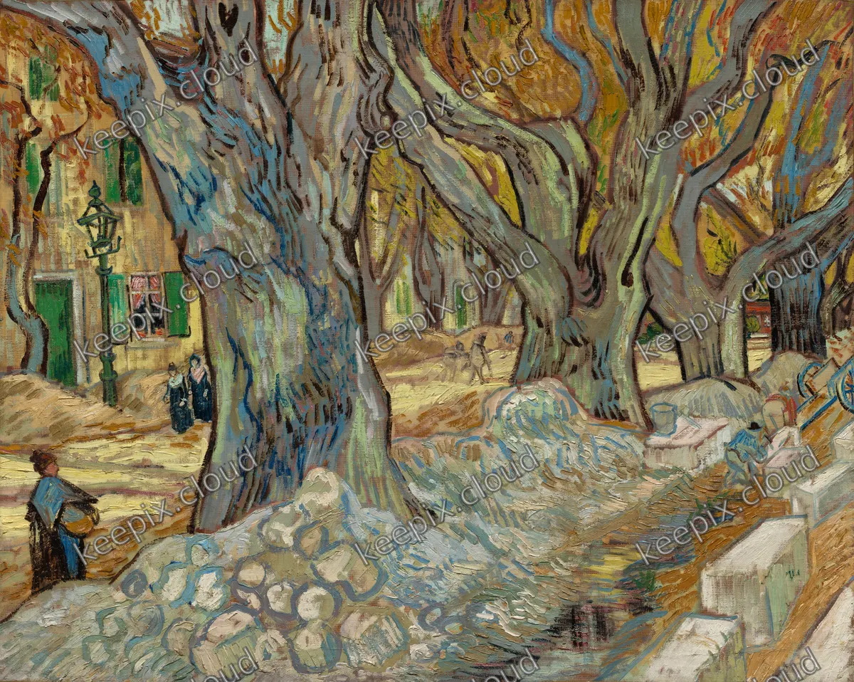 The Large Plane Trees (Road Menders at Saint-Rémy)