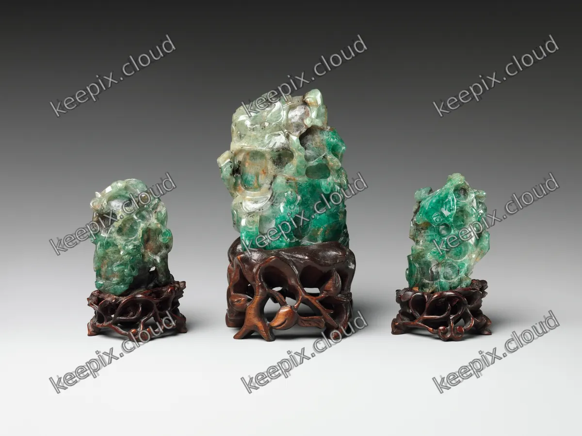 Miniature mountains representing the mythical realm Penglai