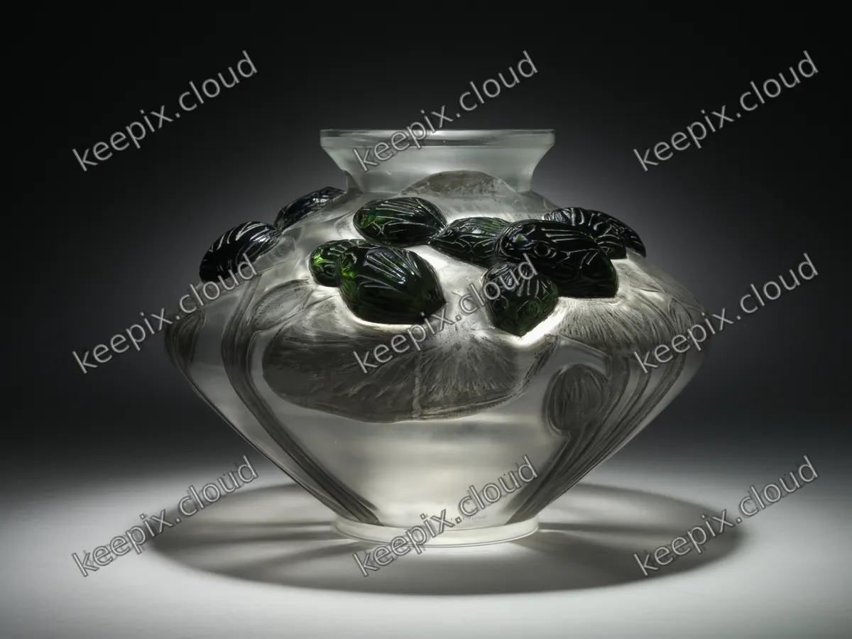 Frogs and Lily Pads (Grenouilles et Nénuphars) Vase