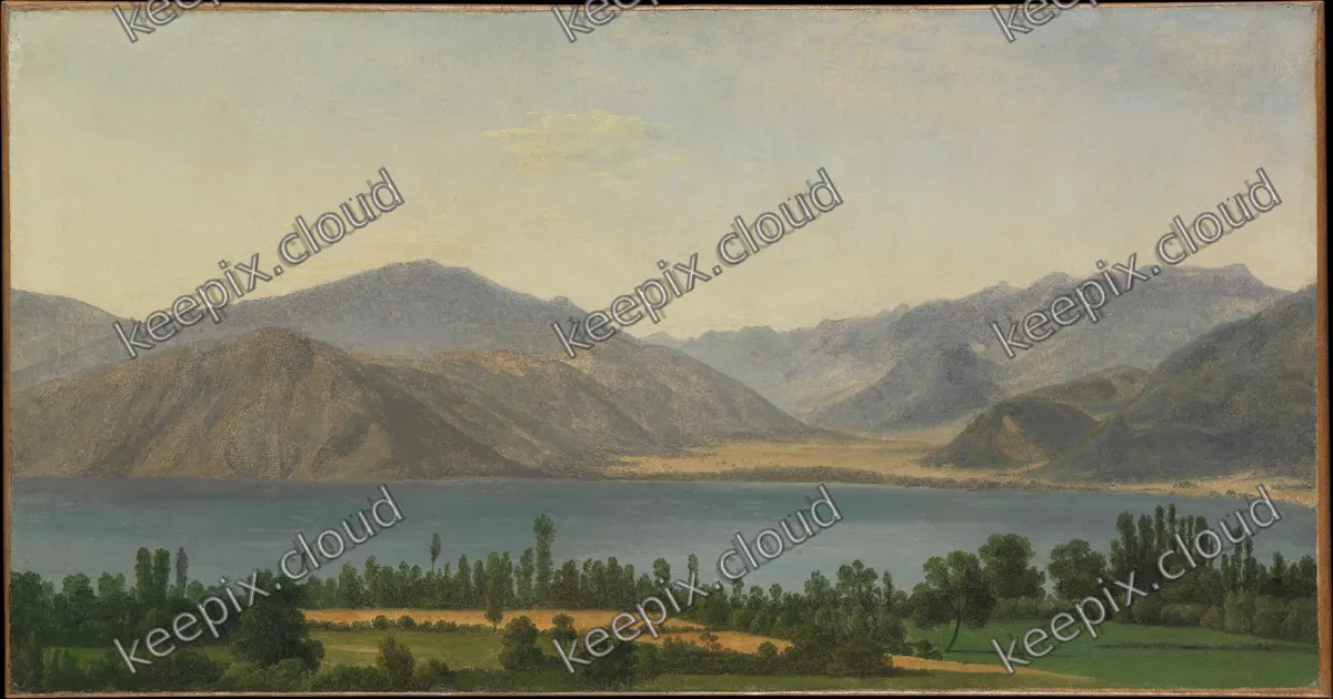 Lake Fucino and the Abruzzi Mountains