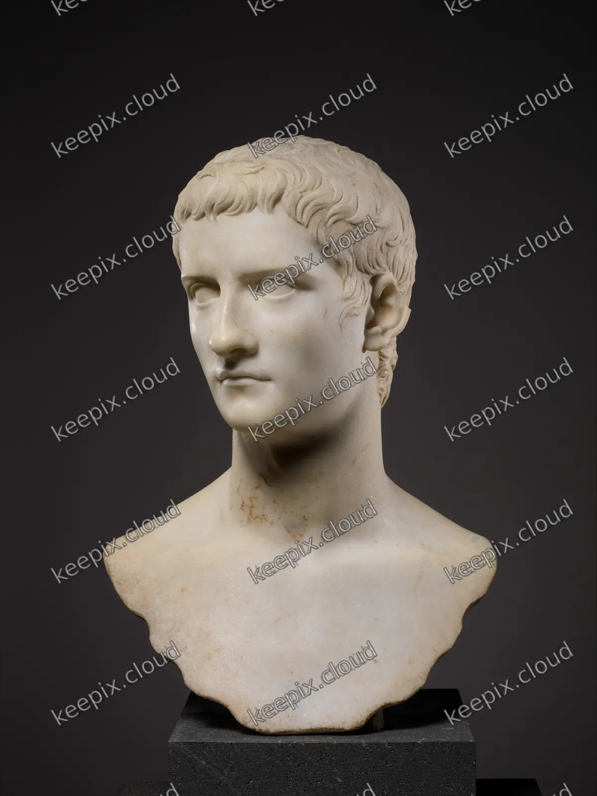 Marble portrait bust of the emperor Gaius, known as Caligula