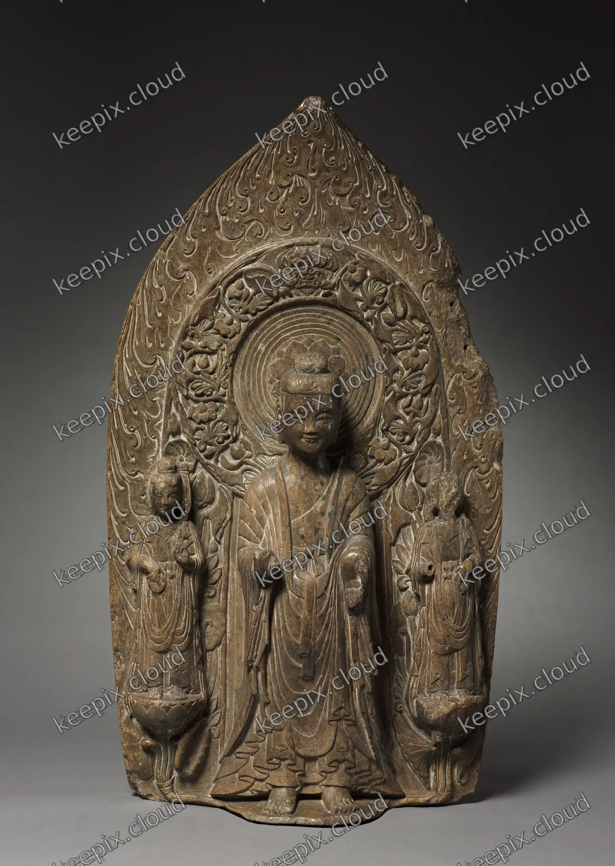 Stele with Sakyamuni and Bodhisattvas