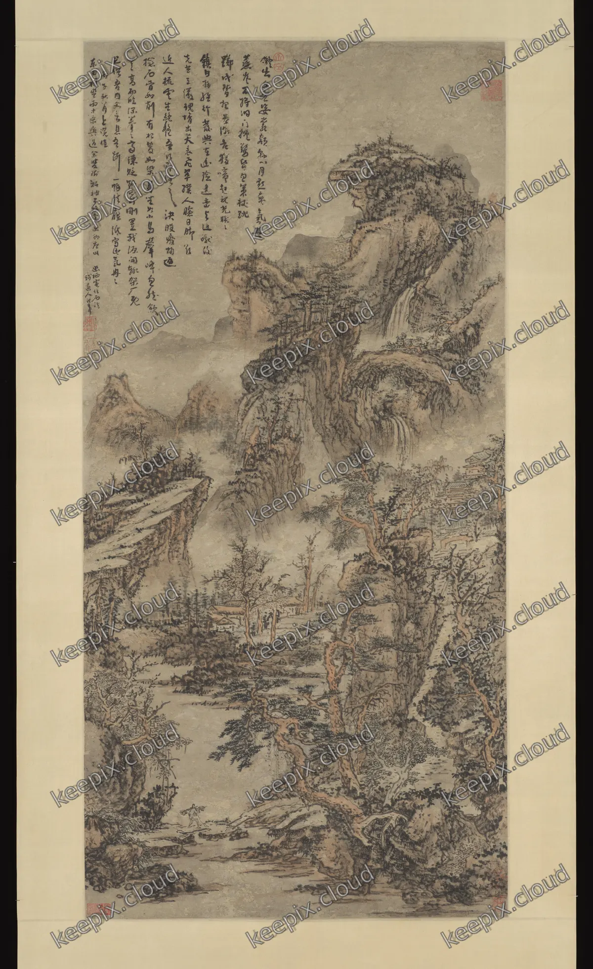 Wooded Mountains at Dusk