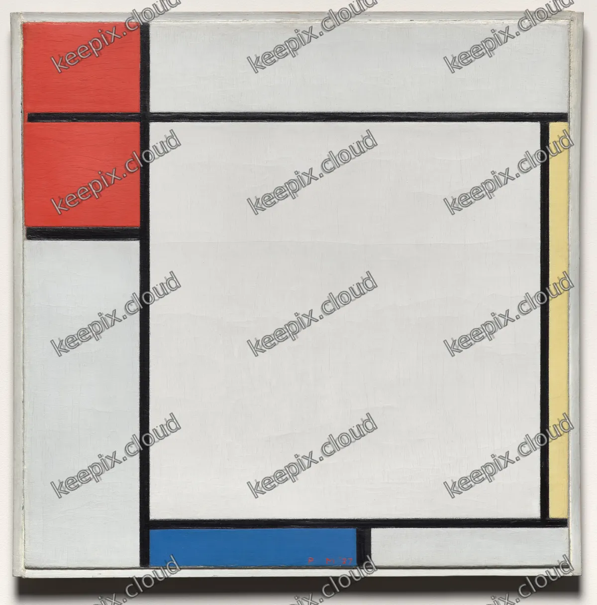 Composition with Red, Yellow, and Blue