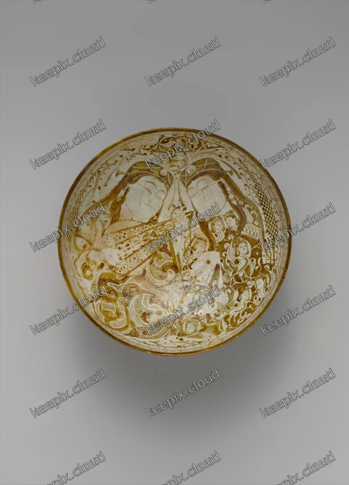 Bowl With Musicians in a Garden